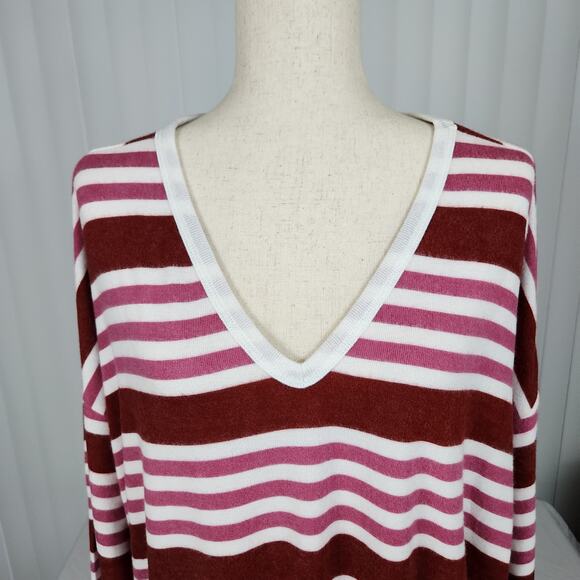 Torrid Top Relaxed Fit Super Soft Plush V-Neck Drop Shoulder Pink Size 2X New - Picture 5 of 14